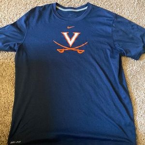 Dri Fit Blue Nike University of Virginia Short Sleeve Tee